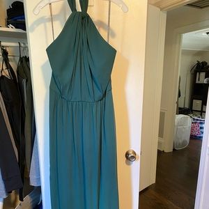 White by Vera Wang green dress